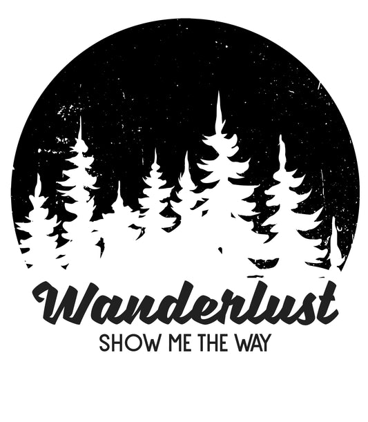 Minimalistisches „Wanderlust“ Motiv für Naturfreunde – Nickifabrik®