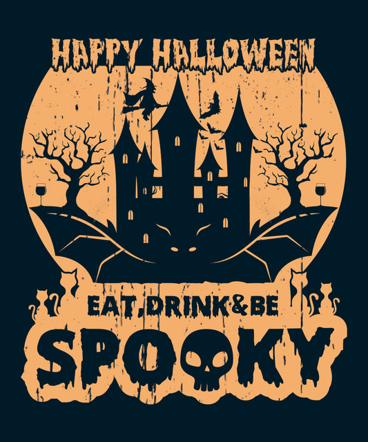 Be Spooky - Happy Halloween!  | Schaurig schwarzes T-Shirt, 100% Baumwolle