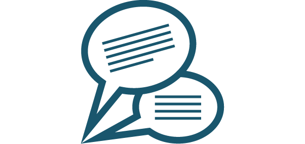 Sprechblasen-Icon für Beratung, Grafik-Check und Abstimmung der Machbarkeit bei Nickifabrik®