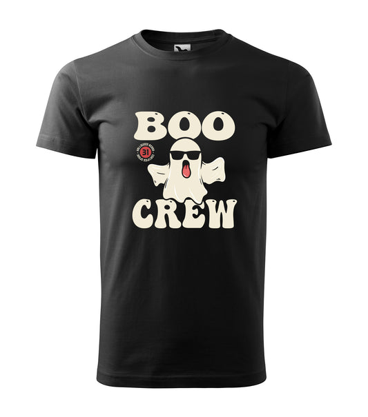 Boo Crew | Schaurig schwarzes T-Shirt, 100% Baumwolle