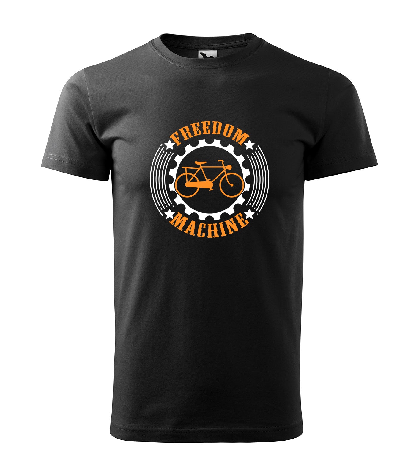 Schwarzes Fahrrad T-Shirt mit „Freedom Machine“ Motiv – Nickifabrik®