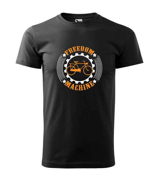Schwarzes Fahrrad T-Shirt mit „Freedom Machine“ Motiv – Nickifabrik®